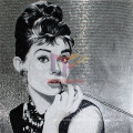 Breakfast at Tiffany′s Picture Audrey Hepburn for Wall Decoration Mosaic, Glass Art Mosaic (CFD229)